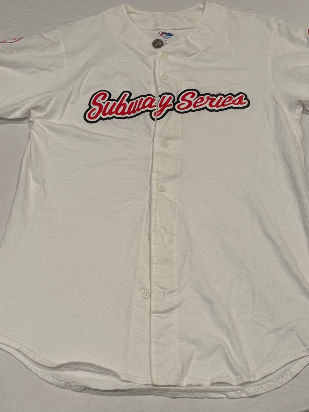 VTG 2000 Yankees Mets Subway Series Majestic Jersey 100% Cotton XL Rare HTF